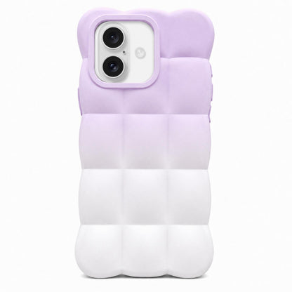 For iPhone 17 Gradient Cloud Square TPU Phone Case - Purple White - EDA010214806B