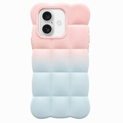 For iPhone 17 Gradient Cloud Square TPU Phone Case - Pink Blue - EDA010214806E
