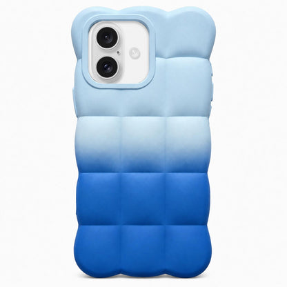 For iPhone 17 Gradient Cloud Square TPU Phone Case - Glaciers Oceans - EDA010214806F