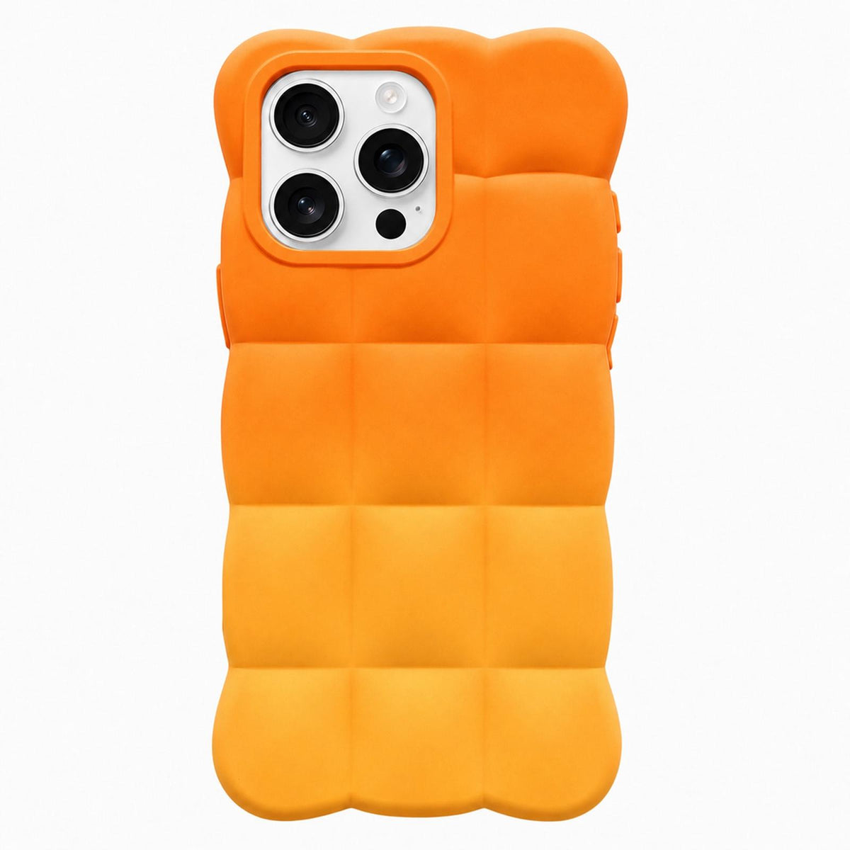 For iPhone 16 Pro Max Gradient Cloud Square TPU Phone Case - Orange Yellow - EDA010214807C