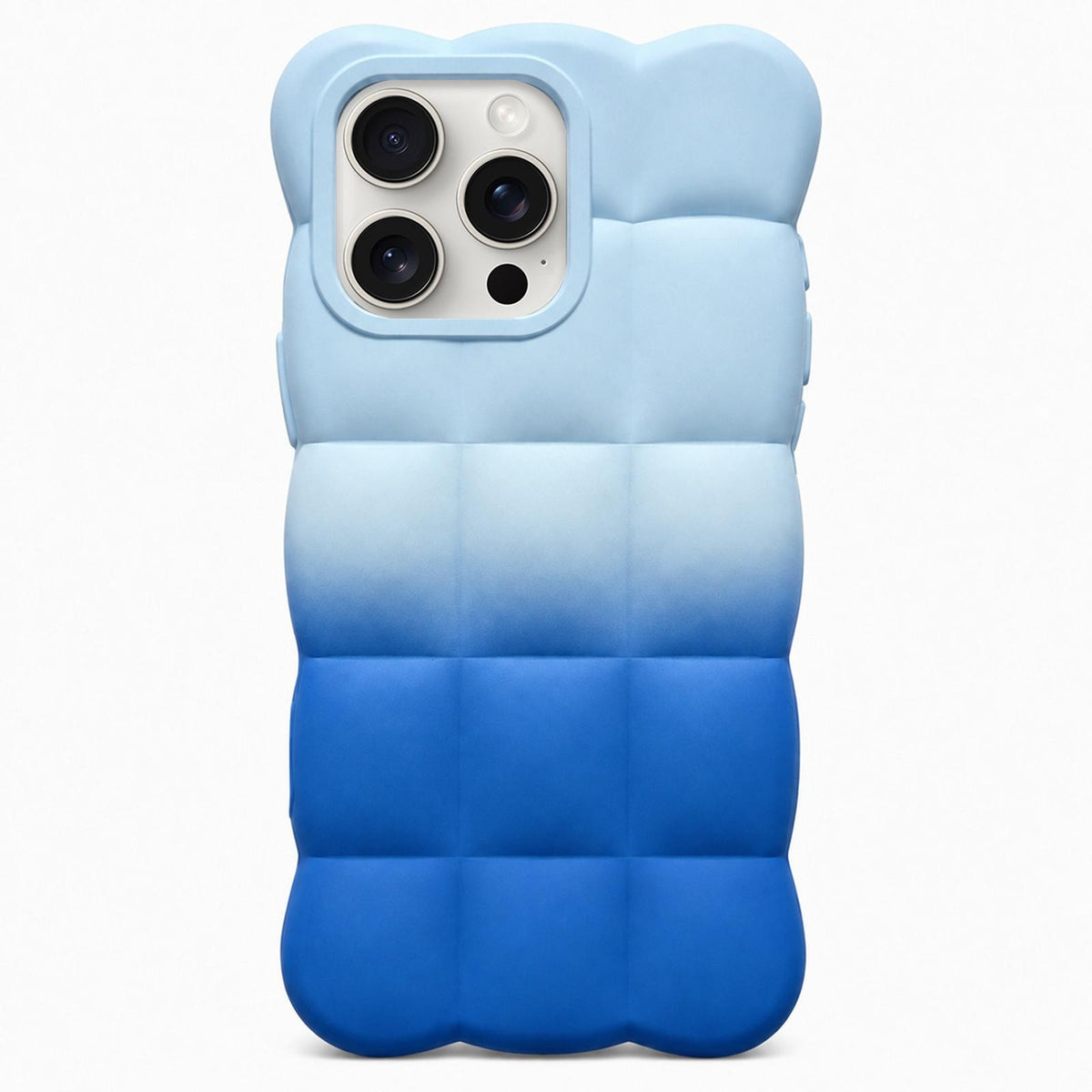 For iPhone 15 Pro Gradient Cloud Square TPU Phone Case - Glaciers Oceans - EDA010214812F