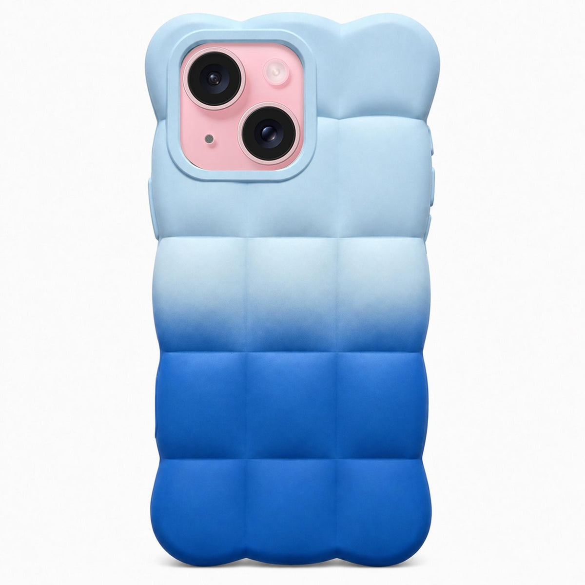 For iPhone 15 Plus Gradient Cloud Square TPU Phone Case - Glaciers Oceans - EDA010214813F