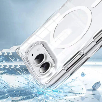 For iPhone Duo Crystal-Clear Magnetic Folding Phone Case - Transparent - EDA010216101A