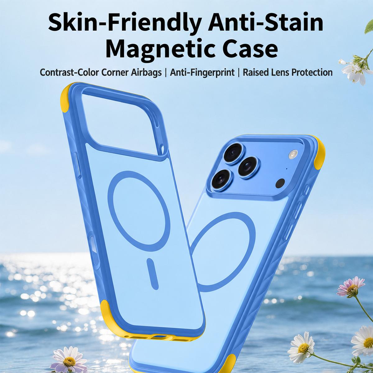For iPhone 18 Pro Magnetic Shockproof Protective Phone Case - Black - EDA010217101D
