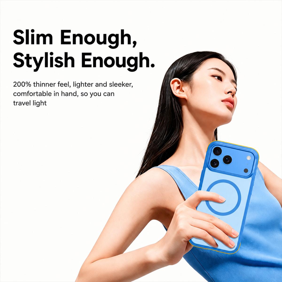 For iPhone 18 Pro Magnetic Shockproof Protective Phone Case - Black - EDA010217101D