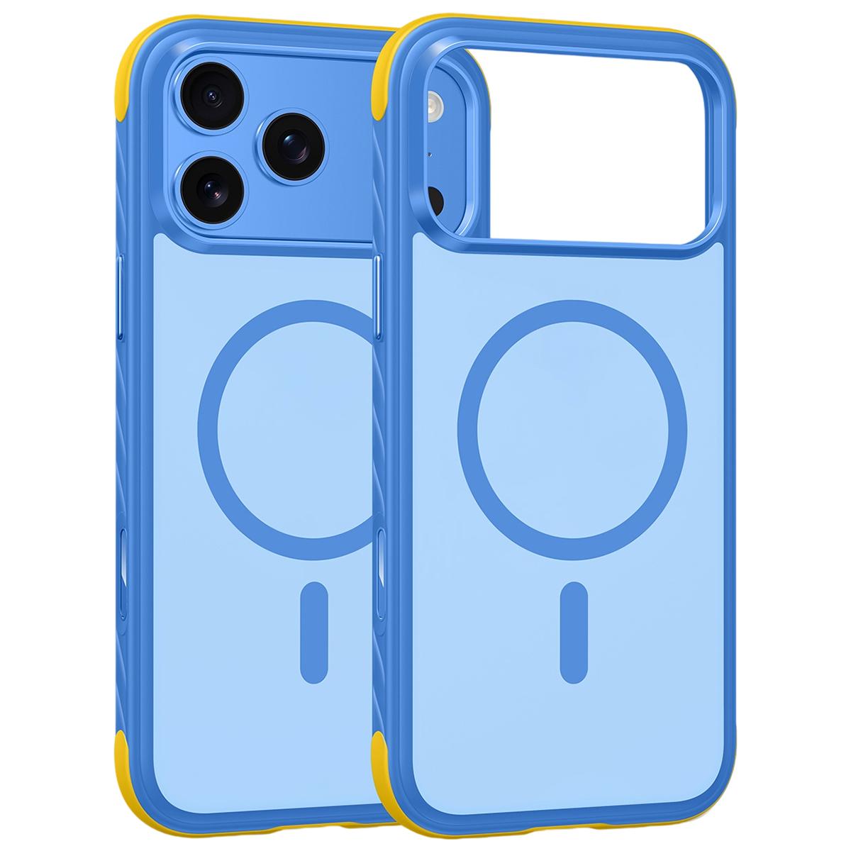 For iPhone 17 Pro Max Magnetic Shockproof Protective Phone Case - Blue - EDA010217103C