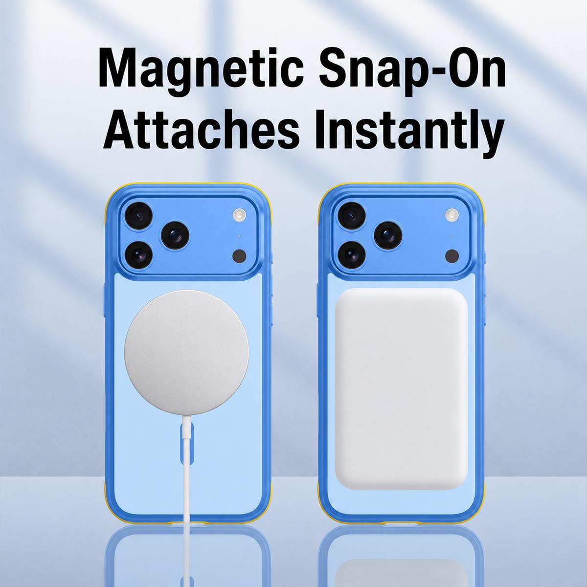 For iPhone 17 Pro Max Magnetic Shockproof Protective Phone Case - Black - EDA010217103D