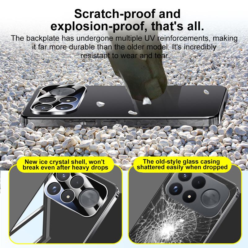 For Redmi K100 Pro Max/Poco F9 Ultra 5G Electroplating Ice Crystal Airbag Full Coverage Shockproof Phone Case - Black - EDA010217302A