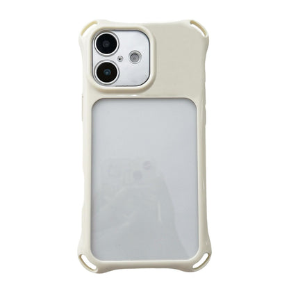 For iPhone 17 Four-corners Lanyard Holes Acrylic Hybrid TPU  Phone Case - White - EDA010222705A