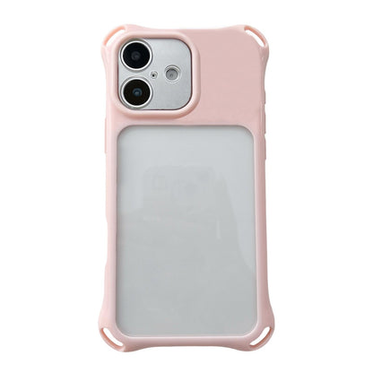 For iPhone 17 Four-corners Lanyard Holes Acrylic Hybrid TPU  Phone Case - Light Pink - EDA010222705C