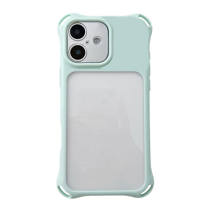 For iPhone 17 Four-corners Lanyard Holes Acrylic Hybrid TPU  Phone Case - Light Green - EDA010222705H