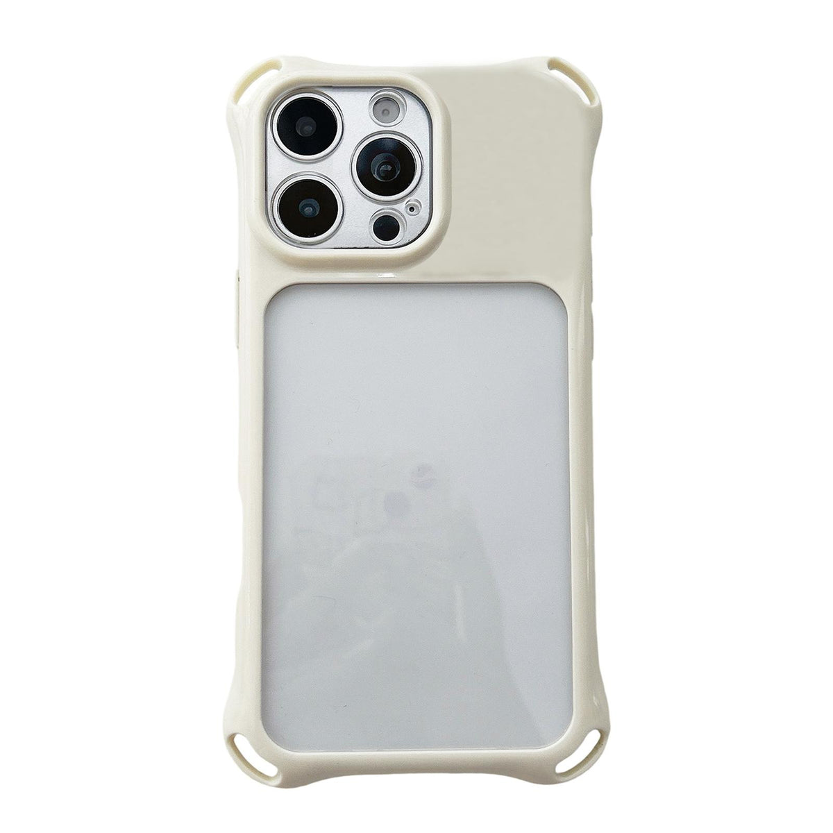 For iPhone 16 Pro Four-corners Lanyard Holes Acrylic Hybrid TPU  Phone Case - White - EDA010222707A