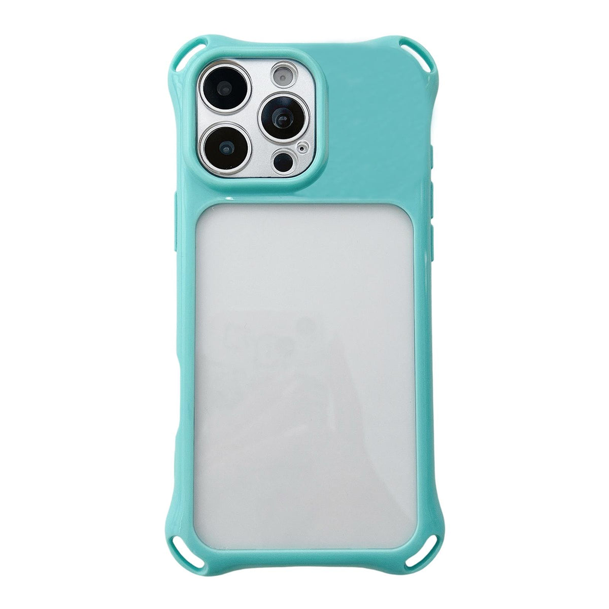 For iPhone 16 Pro Four-corners Lanyard Holes Acrylic Hybrid TPU  Phone Case - Lake Blue - EDA010222707B