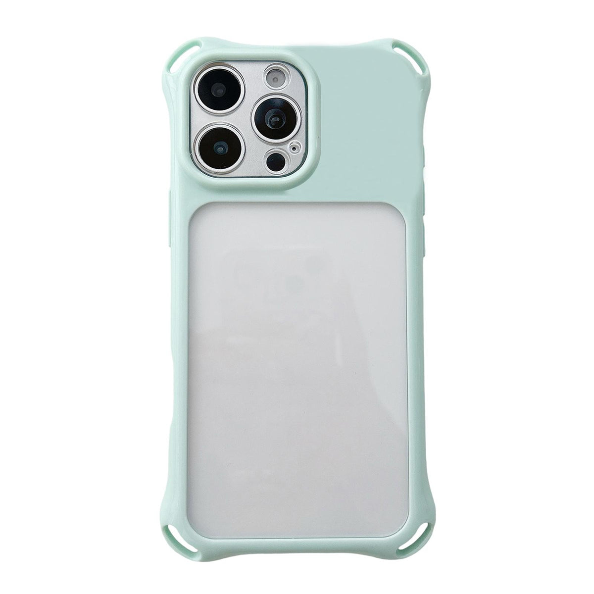 For iPhone 16 Pro Four-corners Lanyard Holes Acrylic Hybrid TPU  Phone Case - Light Green - EDA010222707H