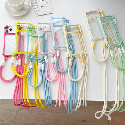 For iPhone 18 Pro Four-corners Lanyard Holes Acrylic Hybrid TPU  Phone Case - Light Blue - EDA010222701G