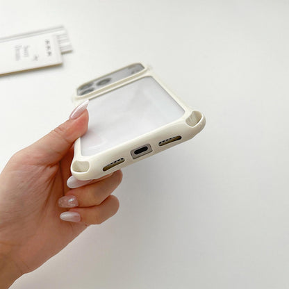 For iPhone 18 Pro Four-corners Lanyard Holes Acrylic Hybrid TPU  Phone Case - Light Blue - EDA010222701G