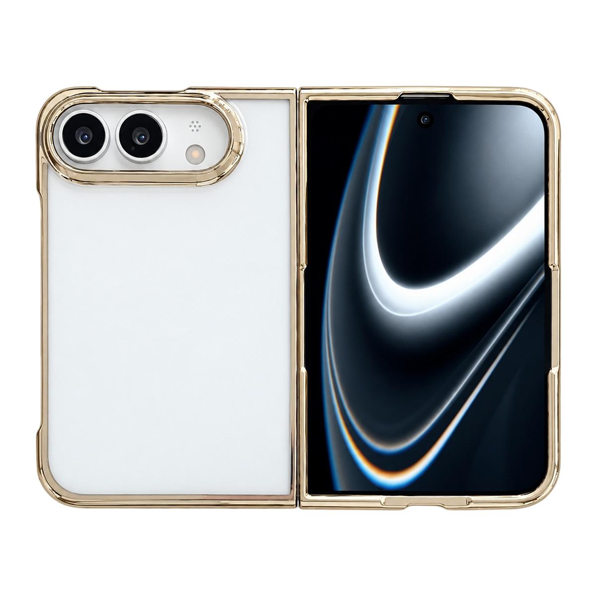 For iPhone Duo 6D Electroplating PC Shockproof Phone Case - Gold - EDA010231101B