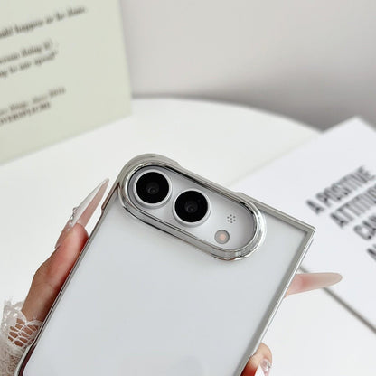 For iPhone Duo 6D Electroplating PC Shockproof Phone Case - Silver - EDA010231101C
