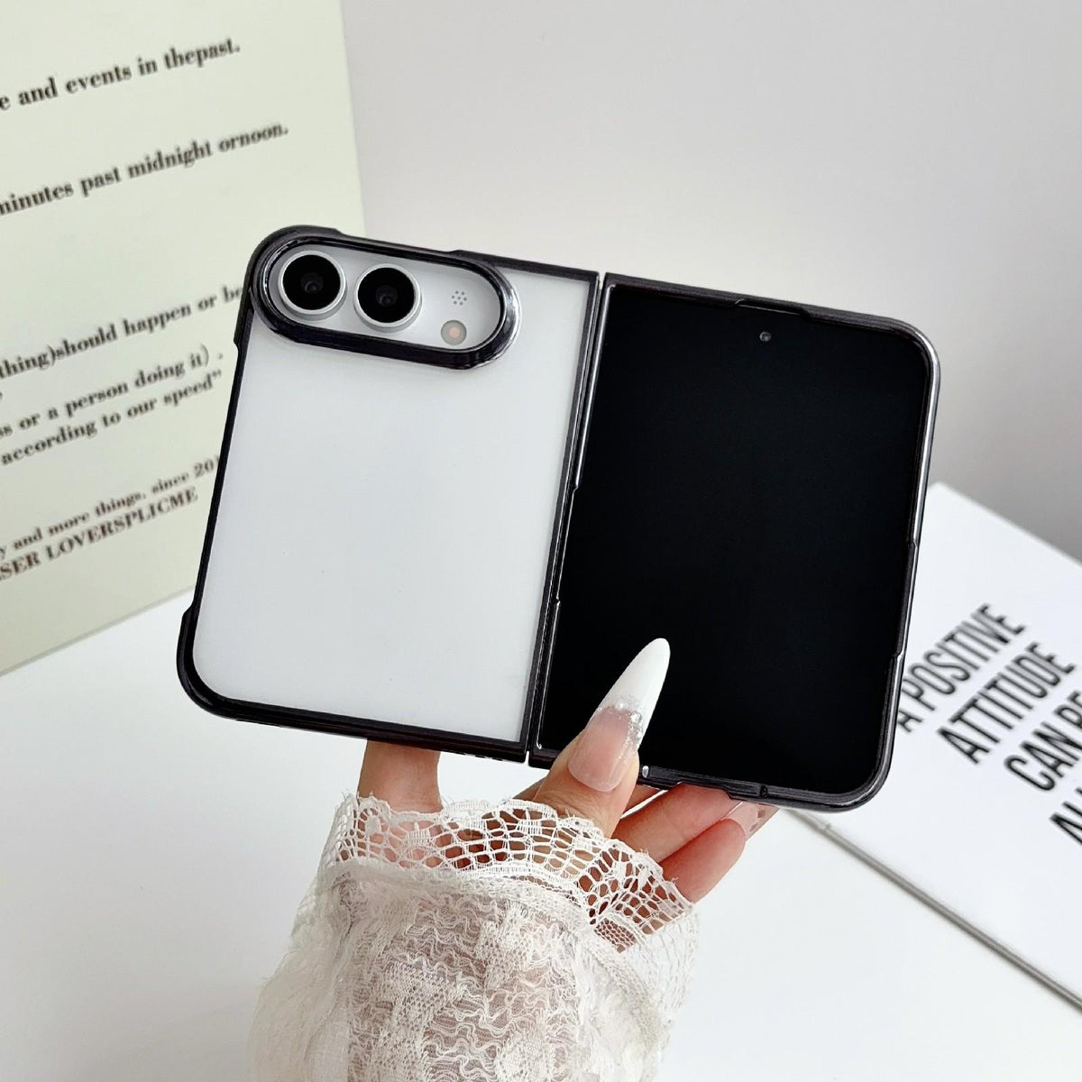 For iPhone Duo 6D Electroplating PC Shockproof Phone Case - Black - EDA010231101D