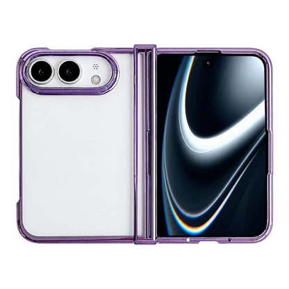For iPhone Duo Three Parts 6D Electroplating PC Shockproof Phone Case - Purple - EDA010231301A