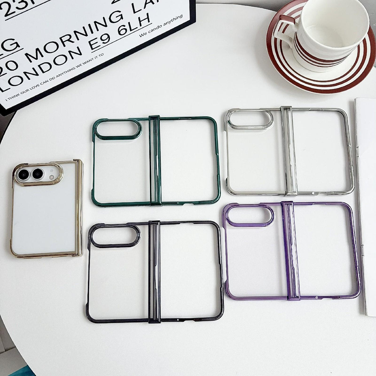 For iPhone Duo Three Parts 6D Electroplating PC Shockproof Phone Case - Gold - EDA010231301B