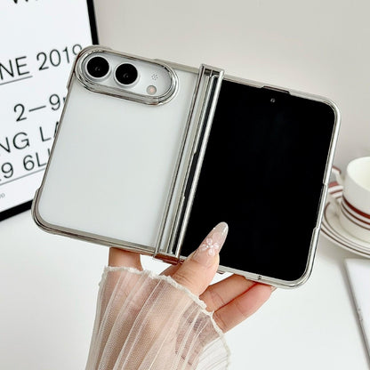 For iPhone Duo Three Parts 6D Electroplating PC Shockproof Phone Case - Silver - EDA010231301C