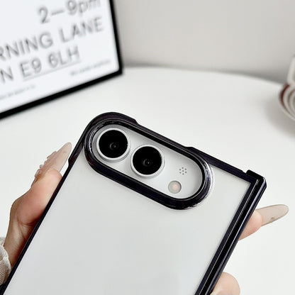 For iPhone Duo Three Parts 6D Electroplating PC Shockproof Phone Case - Silver - EDA010231301C
