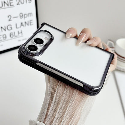 For iPhone Duo Three Parts 6D Electroplating PC Shockproof Phone Case - Silver - EDA010231301C