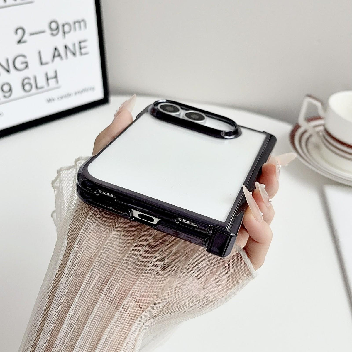 For iPhone Duo Three Parts 6D Electroplating PC Shockproof Phone Case - Silver - EDA010231301C