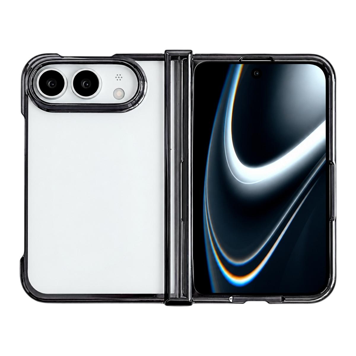 For iPhone Duo Three Parts 6D Electroplating PC Shockproof Phone Case - Black - EDA010231301D