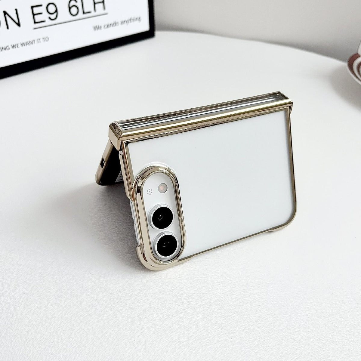 For iPhone Duo Three Parts 6D Electroplating PC Shockproof Phone Case - Black - EDA010231301D