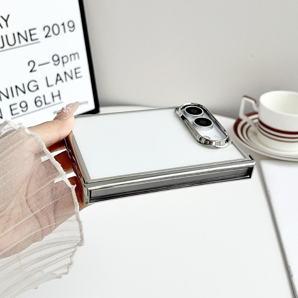 For iPhone Duo Three Parts 6D Electroplating PC Shockproof Phone Case - Black - EDA010231301D