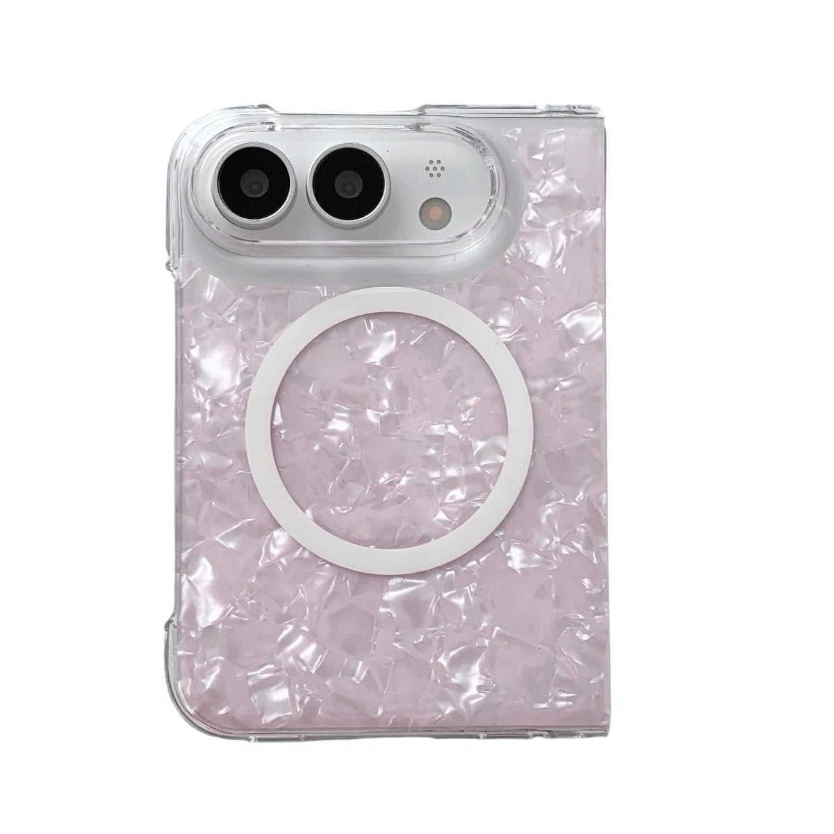 For iPhone Duo Shell Pattern Two-section PC Magnetic Phone Case - Pink - EDA010232201B