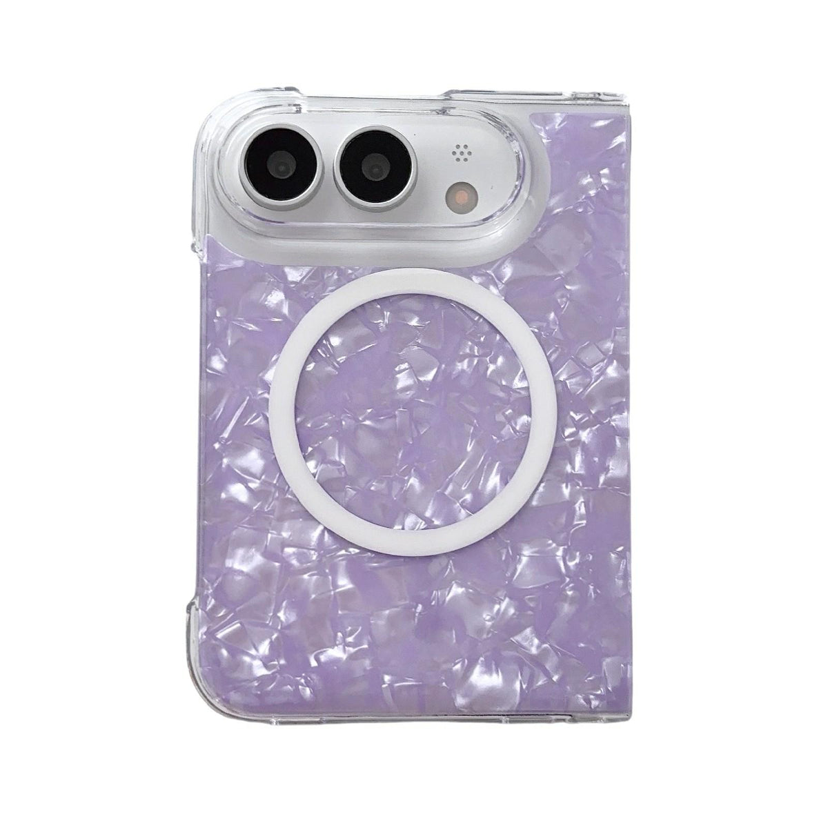 For iPhone Duo Shell Pattern Two-section PC Magnetic Phone Case - Purple - EDA010232201E