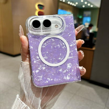 For iPhone Duo Shell Pattern Two-section PC Magnetic Phone Case - Purple - EDA010232201E