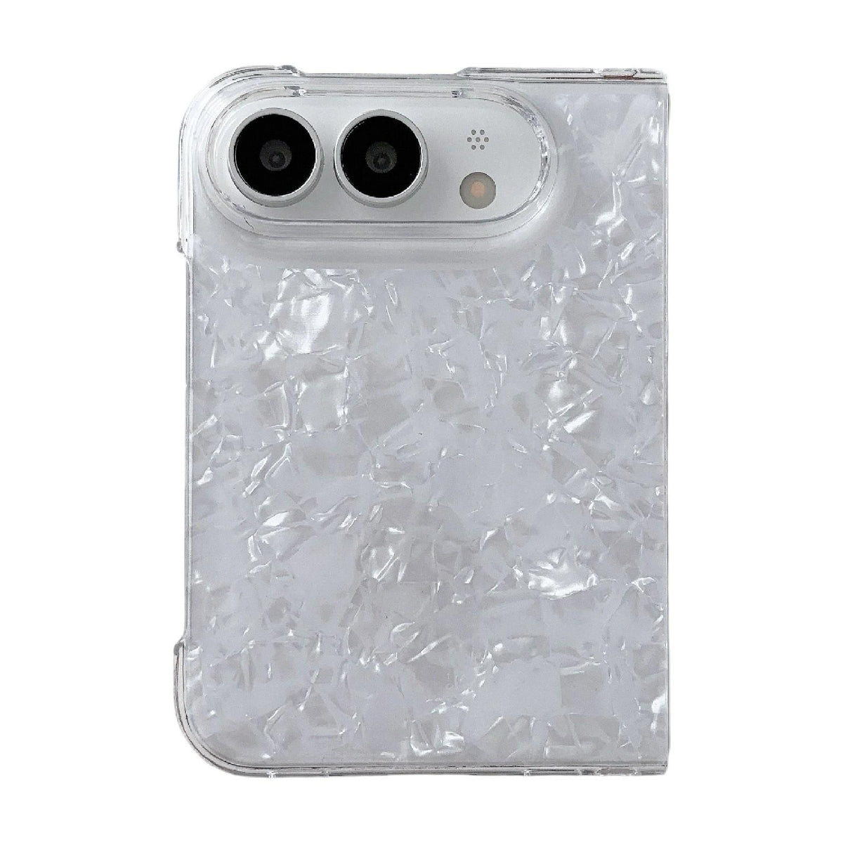 For iPhone Duo Shell Pattern Two-section PC Phone Case - White - EDA010233001C