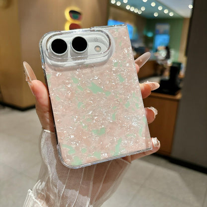 For iPhone Duo Shell Pattern Two-section PC Phone Case - Pink Green - EDA010233001D