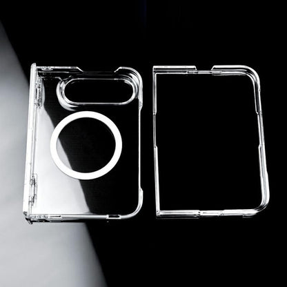 For iPhone Duo Central Axis Magnetic PC Phone Case - Transparent - EDA010233301A