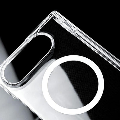 For iPhone Duo Central Axis Magnetic PC Phone Case - Transparent - EDA010233301A