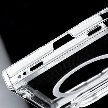 For iPhone Duo Central Axis Magnetic PC Phone Case - Transparent - EDA010233301A