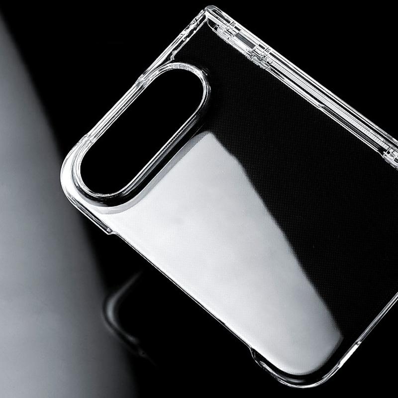 For iPhone Duo Clear Central Axis PC Phone Case - Transparent - EDA010233501A