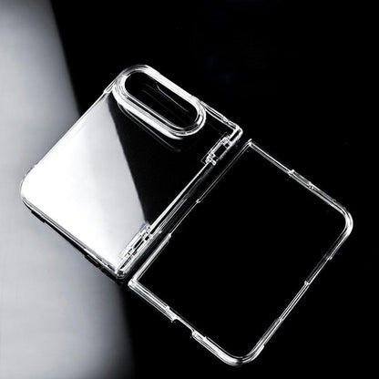 For iPhone Duo Clear Spring Hinge PC Shockproof Phone Case with Front Cover - Transparent - EDA010236101A