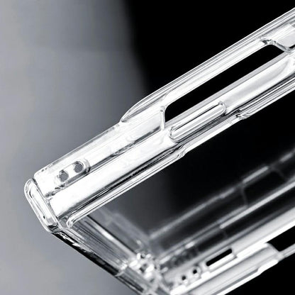 For iPhone Duo Clear Spring Hinge PC Shockproof Phone Case with Front Cover - Transparent - EDA010236101A