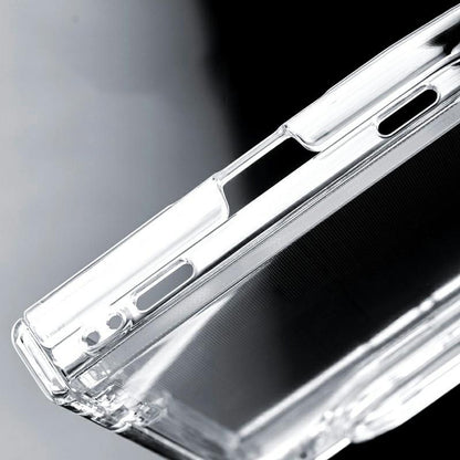 For iPhone Duo Clear Spring Hinge PC Shockproof Phone Case with Front Cover - Transparent - EDA010236101A