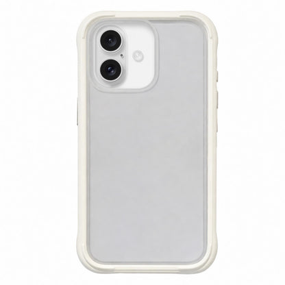 For iPhone 18 Silicone Frame Bumper Frosted Back Panel Phone Case - White - EDA010237201A