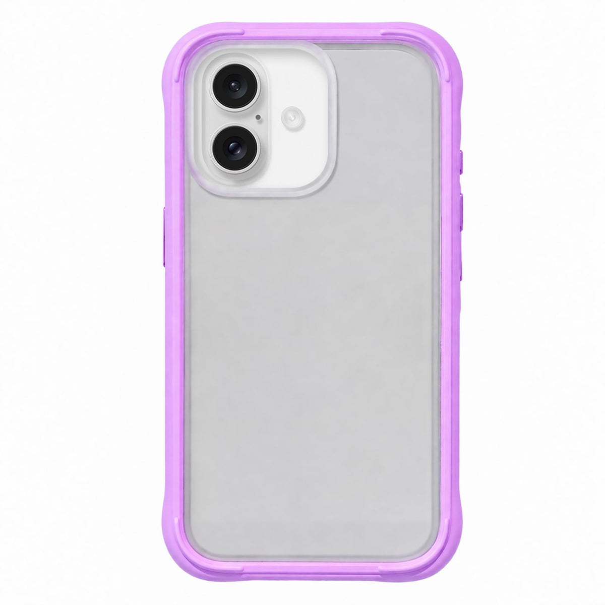 For iPhone 18 Silicone Frame Bumper Frosted Back Panel Phone Case - Purple - EDA010237201D
