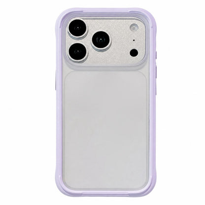 For iPhone 17 Pro Max Silicone Frame Bumper Frosted Back Panel Phone Case - Morandi Purple - EDA010237204E
