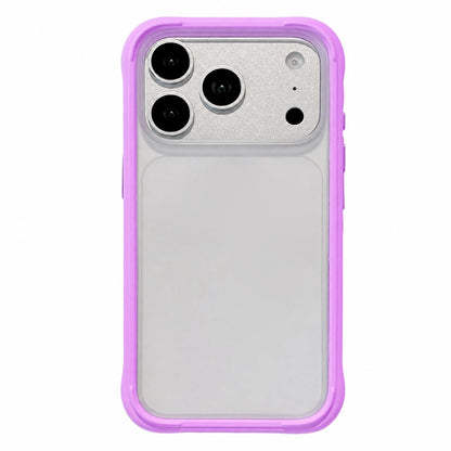 For iPhone 17 Pro Silicone Frame Bumper Frosted Back Panel Phone Case - Purple - EDA010237205D