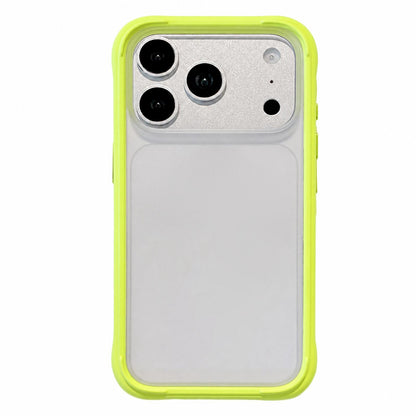 For iPhone 17 Pro Silicone Frame Bumper Frosted Back Panel Phone Case - Green - EDA010237205F