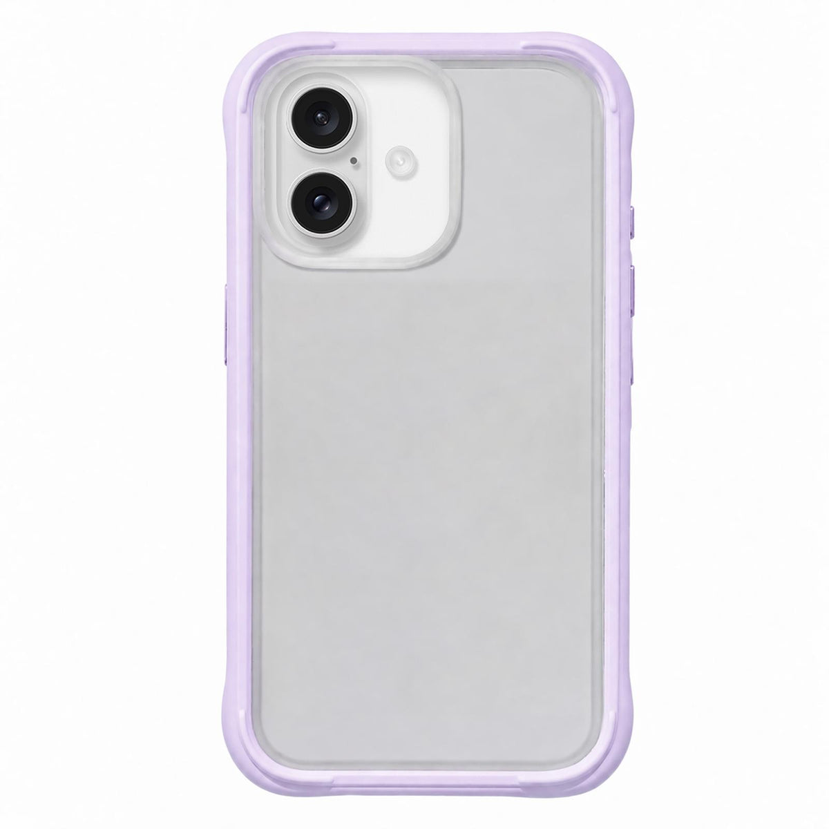 For iPhone 17 Silicone Frame Bumper Frosted Back Panel Phone Case - Morandi Purple - EDA010237206E